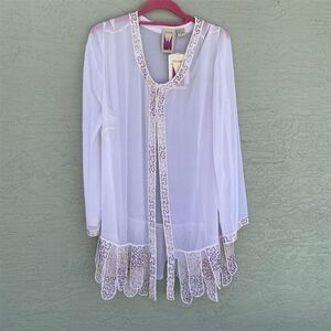 Vintage Original Anthony Women's 1X Black Beaded Sheer Jacket Formal